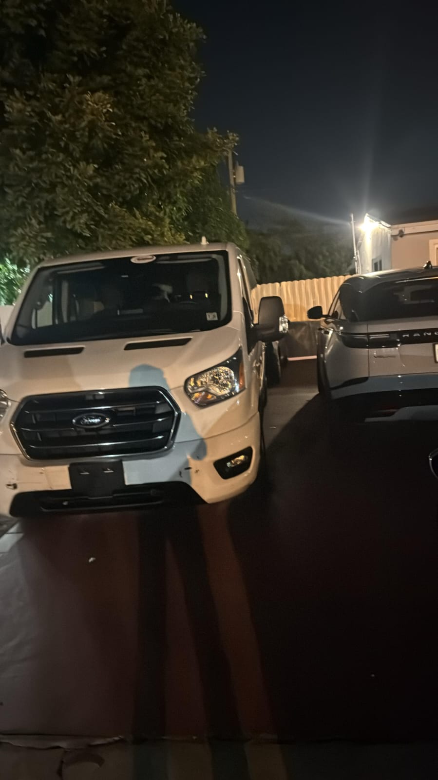 Jacob's Taxi passenger van at night in Providenciales